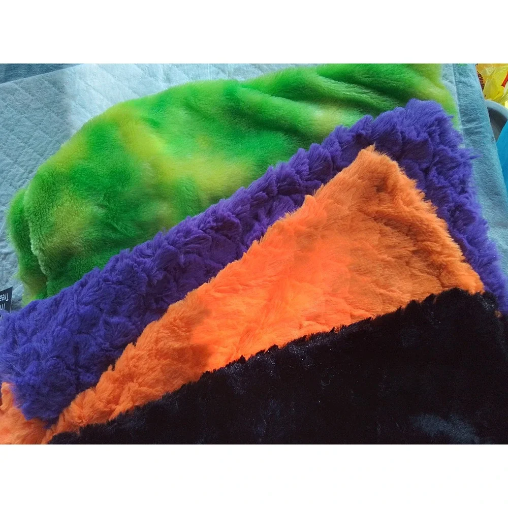 Halloween Furry Trick or Treat Bag Lot of 4 Cat Pumpkin Monster Frankenstein NWT